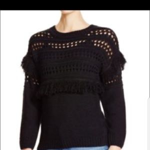 J.O.A Tassle Crochet Sweater